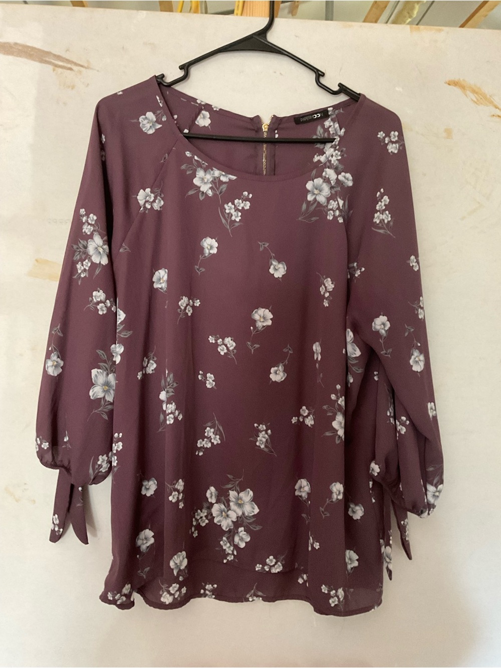 Paper Moon Floral 3/4 Sleeve Blouse - Mauve